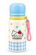 Checks Pop – Cute Blue Gingham Steel Insulated Water Bottle